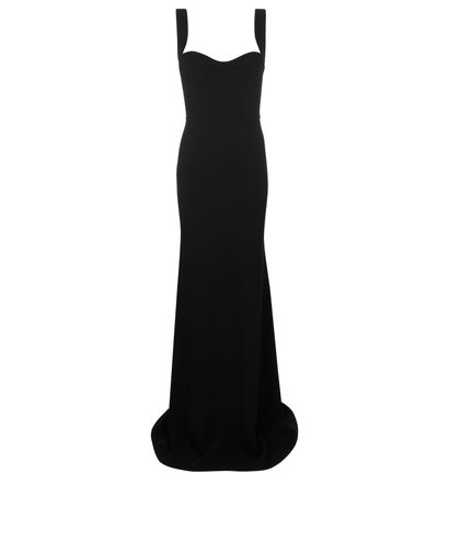 Victoria Beckham Curve Cami Floorlength Dress, &pound;395, Clothing, Black, Polyester (Polymer), Front view