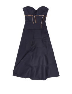 Victoria Beckham Sleeveless Midi Dress, wool, navy, 8, 3*