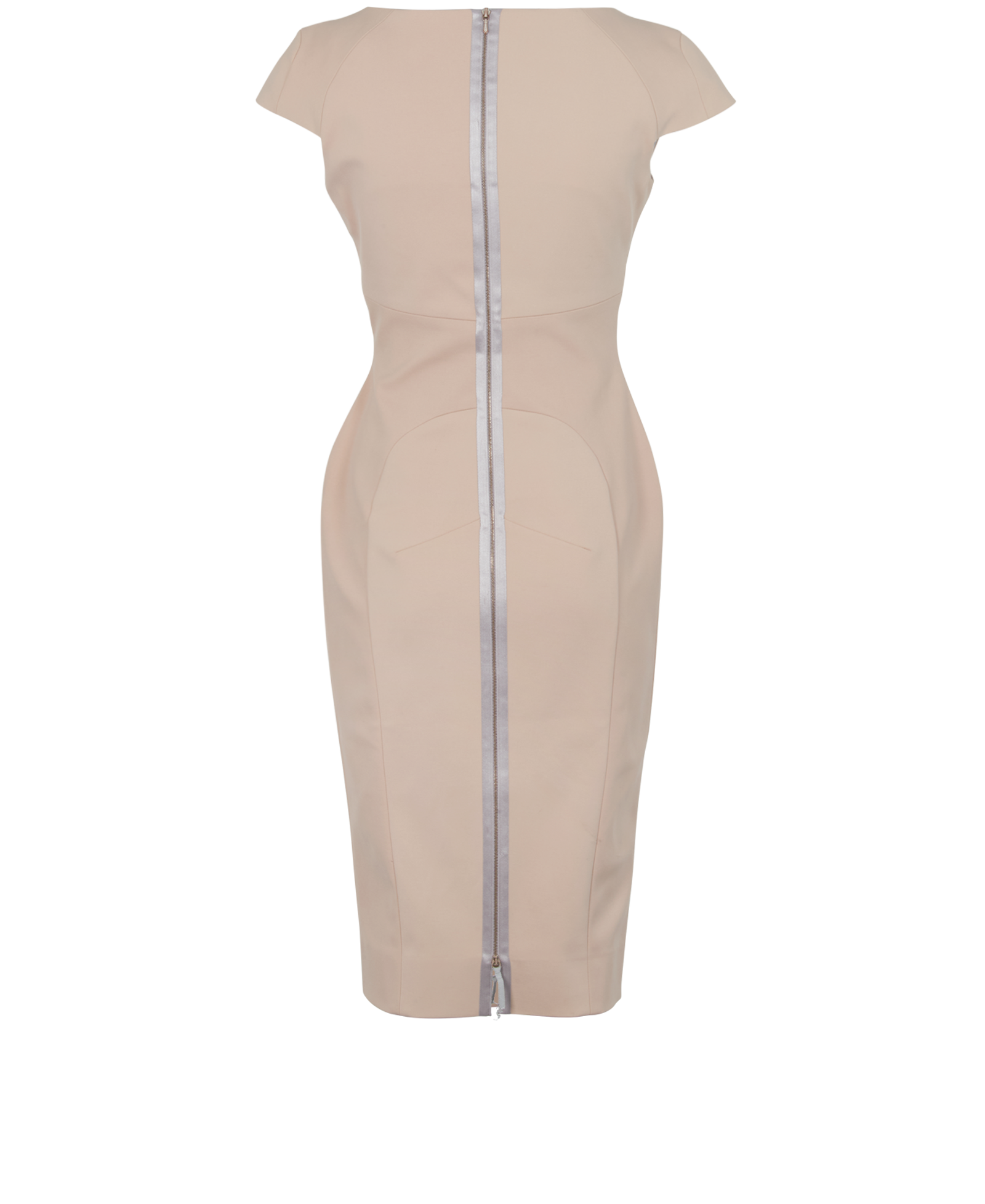 Victoria Beckham Midi Dress, &pound;150, Clothing, Pink, Cotton/Polyester (Polymer), Back view