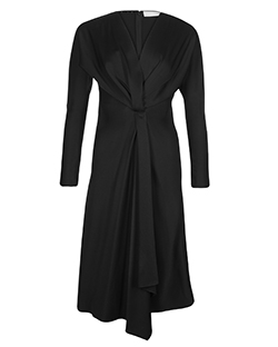 Victoria Beckham Plunge Sleeve Dress, Acetate / Viscose, Black, UK 8