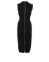 Victoria Beckham V-Neck Midi Dress, £90, Clothing, Black, Polyester (Polymer), Back view