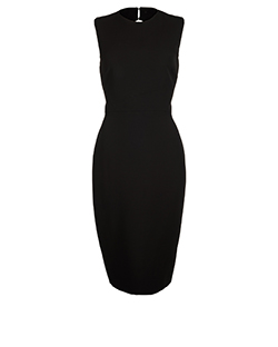 Victoria Beckham Zipped Dress, Silk/Wool, Black, UK 14