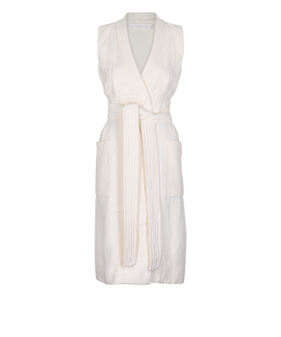 Victoria by Victoria Beckham Belted V Neck Dress, front view