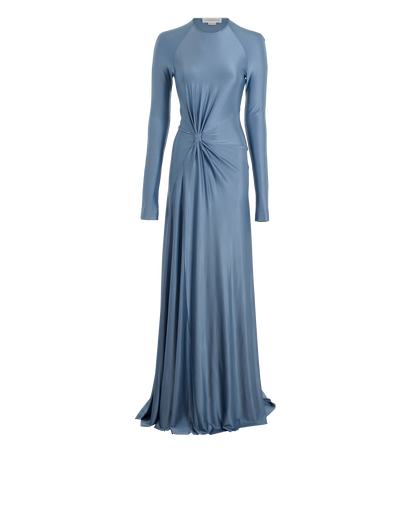 Victoria Beckham Twist-Detail Dress, &pound;350, Clothing, Blue, Viscose, Front view