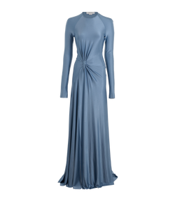 Victoria Beckham Twist-Detail Dress, Blue, Viscose, UK 8, 3*