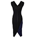 Victoria Beckham Sleeveless Fitted Panel Dress, back view