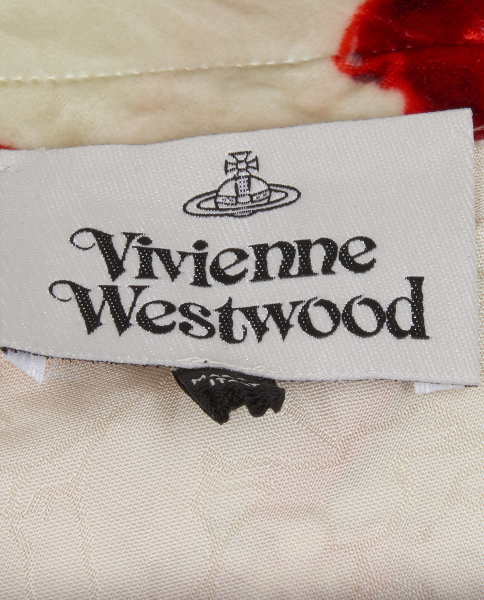 Vivienne Westwood Velvet Floral Dress, &pound;80, Clothing, Cream/Red, Viscose, Other view
