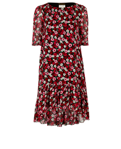 Saint Laurent Floral Midi Dress, front view