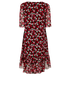 Saint Laurent Floral Midi Dress, back view