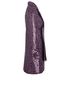 Saint Laurent Metallic Tie Neck Foiled Dress, side view