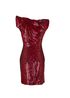 Saint Laurent Animal Print Sequined Dress, back view
