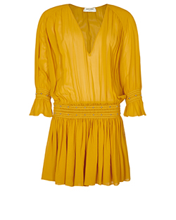 Saint Laurent Studded Georgette Dress, Silk, Yellow, UK10, 3*