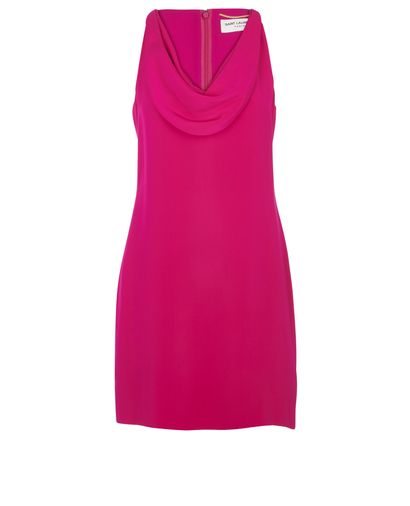 Saint Laurent Cowl Neck Slip Dress, front view