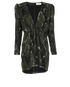 Saint Laurent V-Neck Camouflage Dress, front view