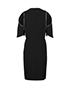 Yves Saint Laurent Chain Detail Cold Shoulder Dress, back view