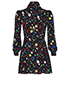 Saint Laurent Printed Mini Dress, front view