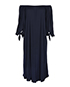 Yves Saint Laurent Tie Detailed Sleeve Dress, front view