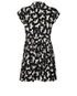Yves Saint Laurent Zodiac Print Babydoll Dress, back view