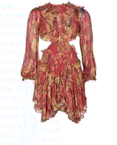 Zimmerman Melody Cutout Mini Dress, front view