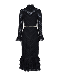 Zimmermann Veneto Perennial Dress, Polyester/Cotton, Black, Uk10