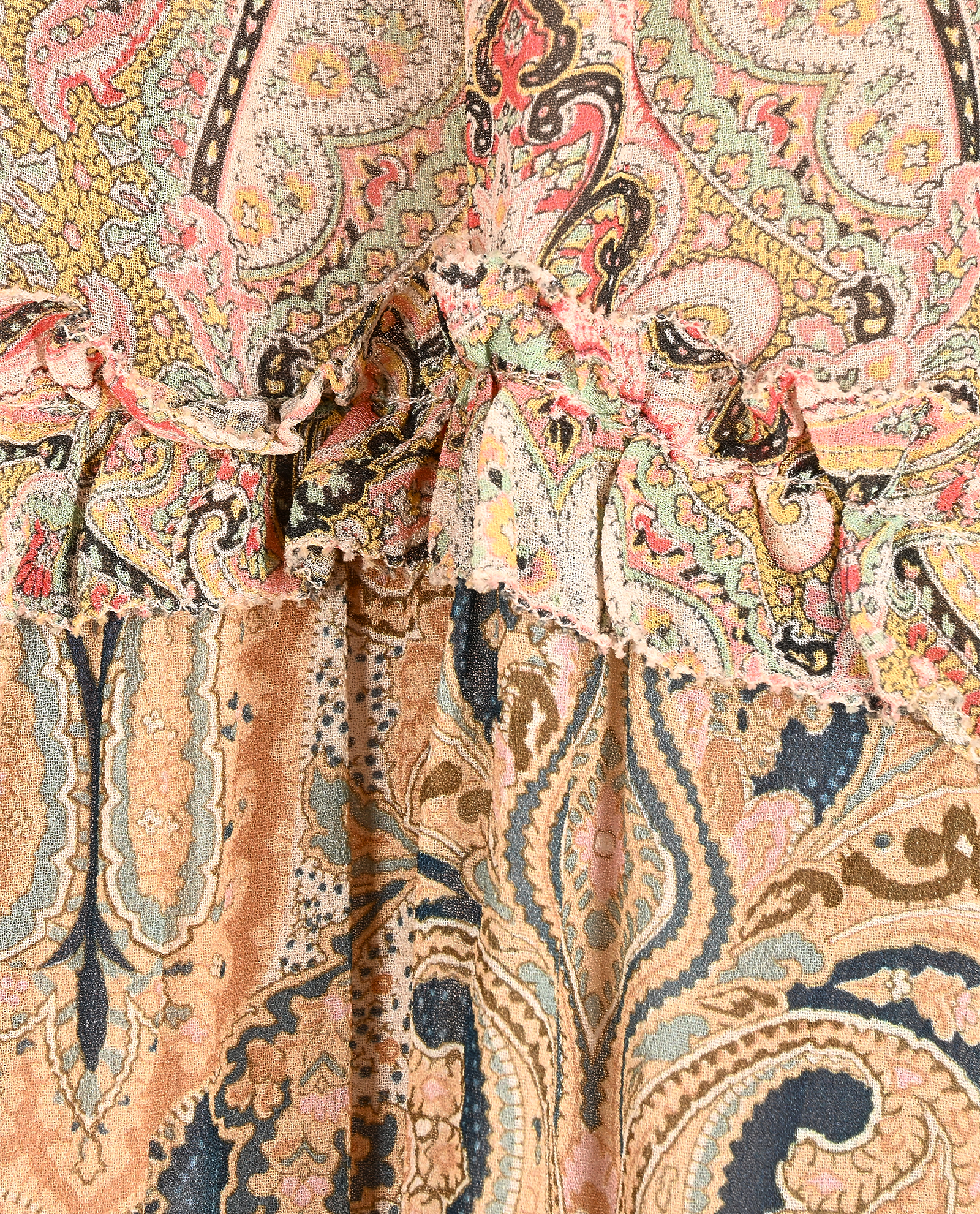 Zimmerman Cut Out Paisley Dress, &pound;250, Clothing, Green/Pink, Viscose, Other view