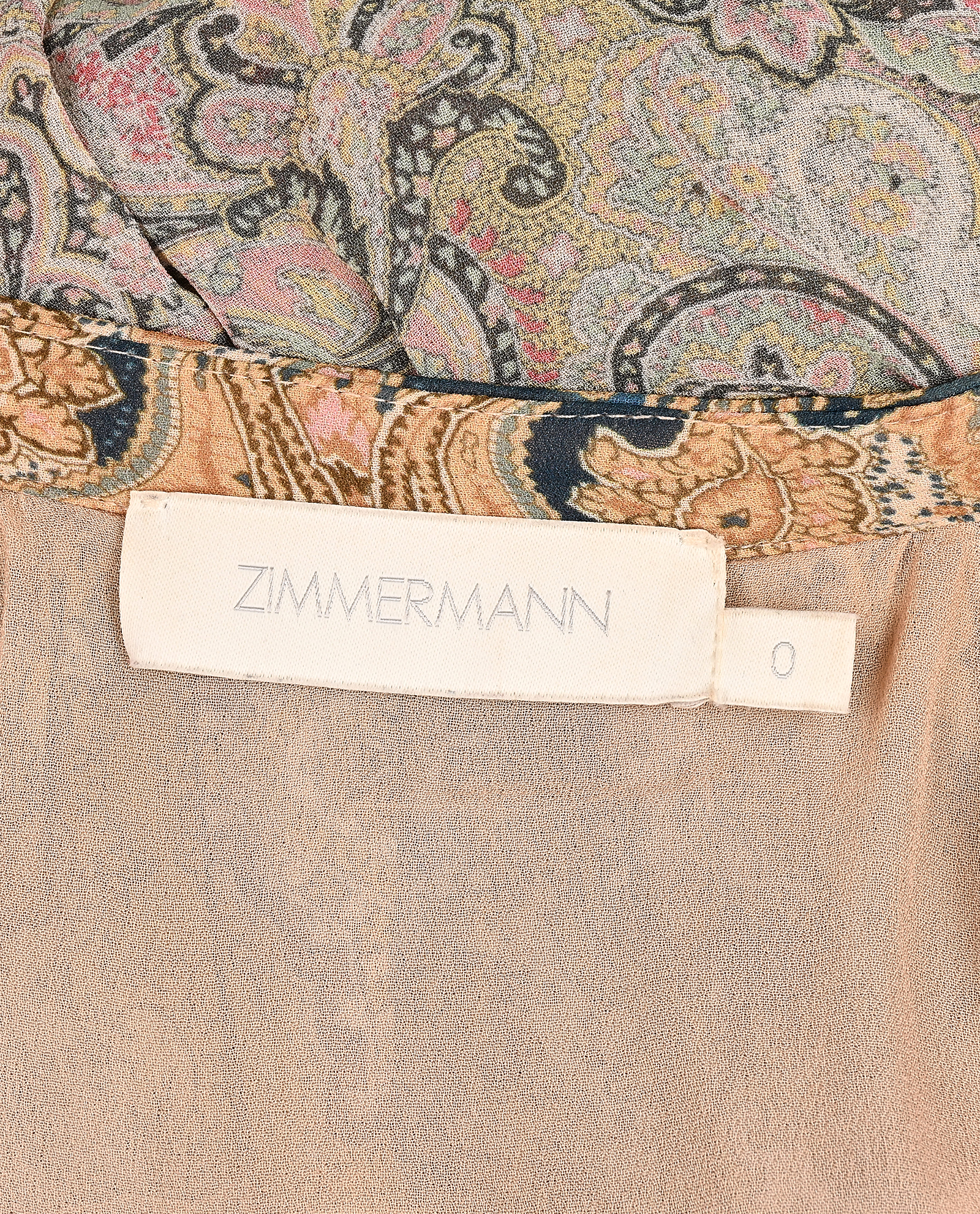 Zimmerman Cut Out Paisley Dress, &pound;250, Clothing, Green/Pink, Viscose, Other view