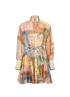 Zimmermann Paisley Print Dress, £320, Clothing, Blue/Green/Yellow, Cotton/Polyester (Polymer), Front view