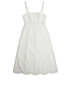 Zimmermann Embroidered Sundress, Linen, White, UK14, 4*