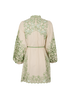 Zimmermann Teddy Floral Mini Dress, &pound;220, Clothing, Cream/Green, Linen, Back view