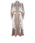 Zimmermann Honour Belted Floral Print Broderie Dress, front view