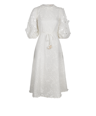 Zimmermann Lola Belted Embroidered Dress, front view
