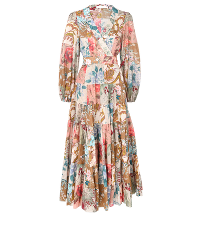 Zimmermann Cassia Wrap Midi Dress, front view