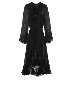 Zimmermann Overlay Maxi Dress, Viscose, Black, 14