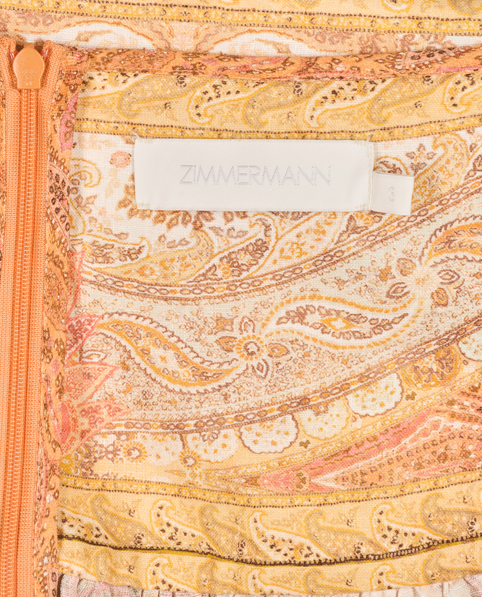 Zimmermann Anneke Cut Out Maxi Dress, &pound;250, Clothing, Orange/Yellow, Linen, Other view