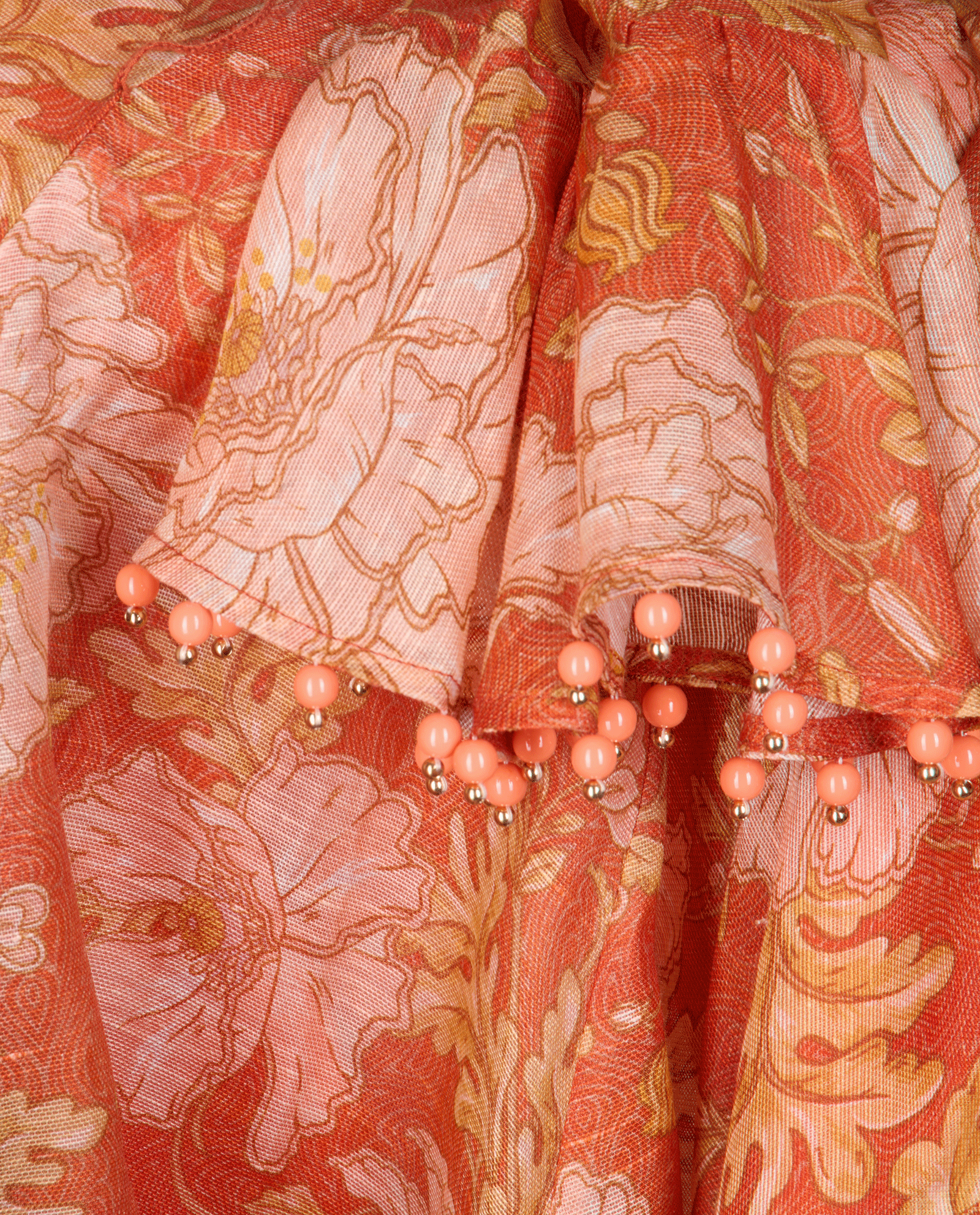 Zimmermann Belted Dress, &pound;295, Clothing, Orange, Linen, Other view