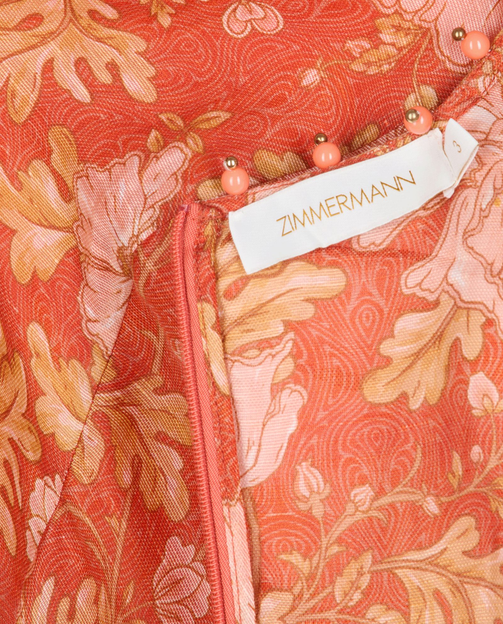 Zimmermann Belted Dress, &pound;295, Clothing, Orange, Linen, Other view