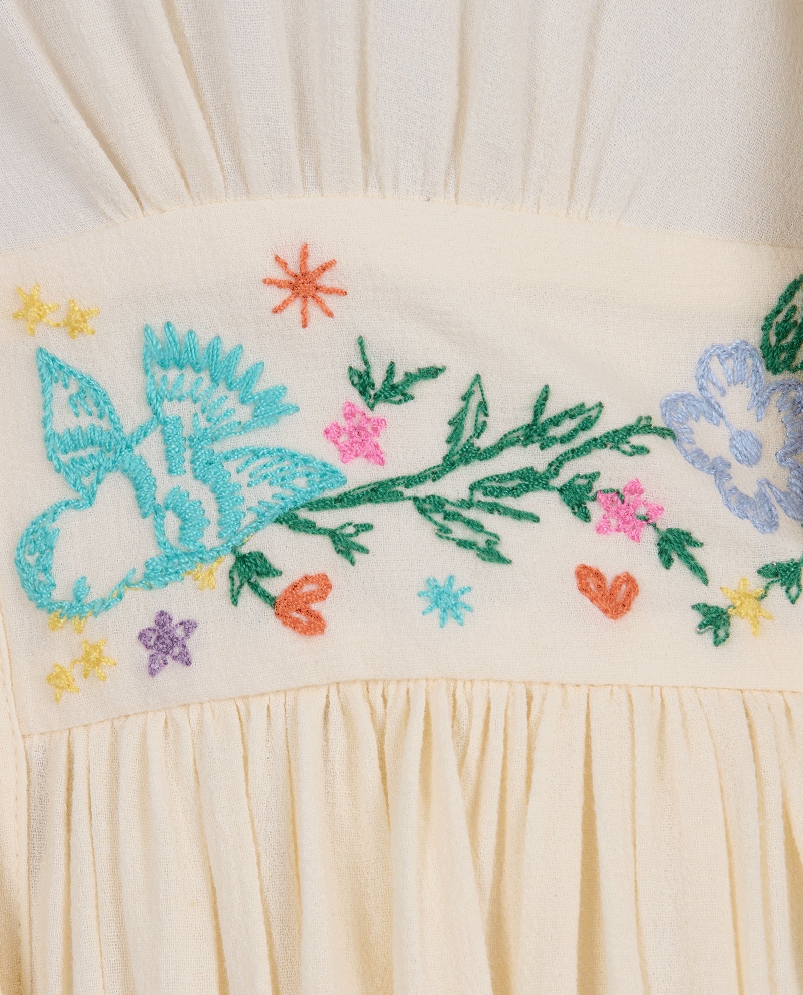 Zimmermann Embroidered Long-Sleeve Dress, &pound;180, Clothing, Cream, Cotton, Other view