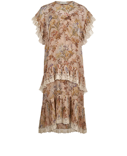 Zimmermann Floral Pleated Dress, front view