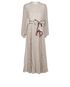 Zimmermann Sunray Belted Pleated Polka-dot Midi Dress, front view