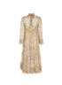 Zimmermann Tie-Neck Floral Print Dress, back view
