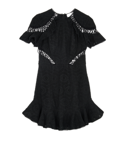 Zimmermann Mini Dress, Cotton, Black, UK10, 2*