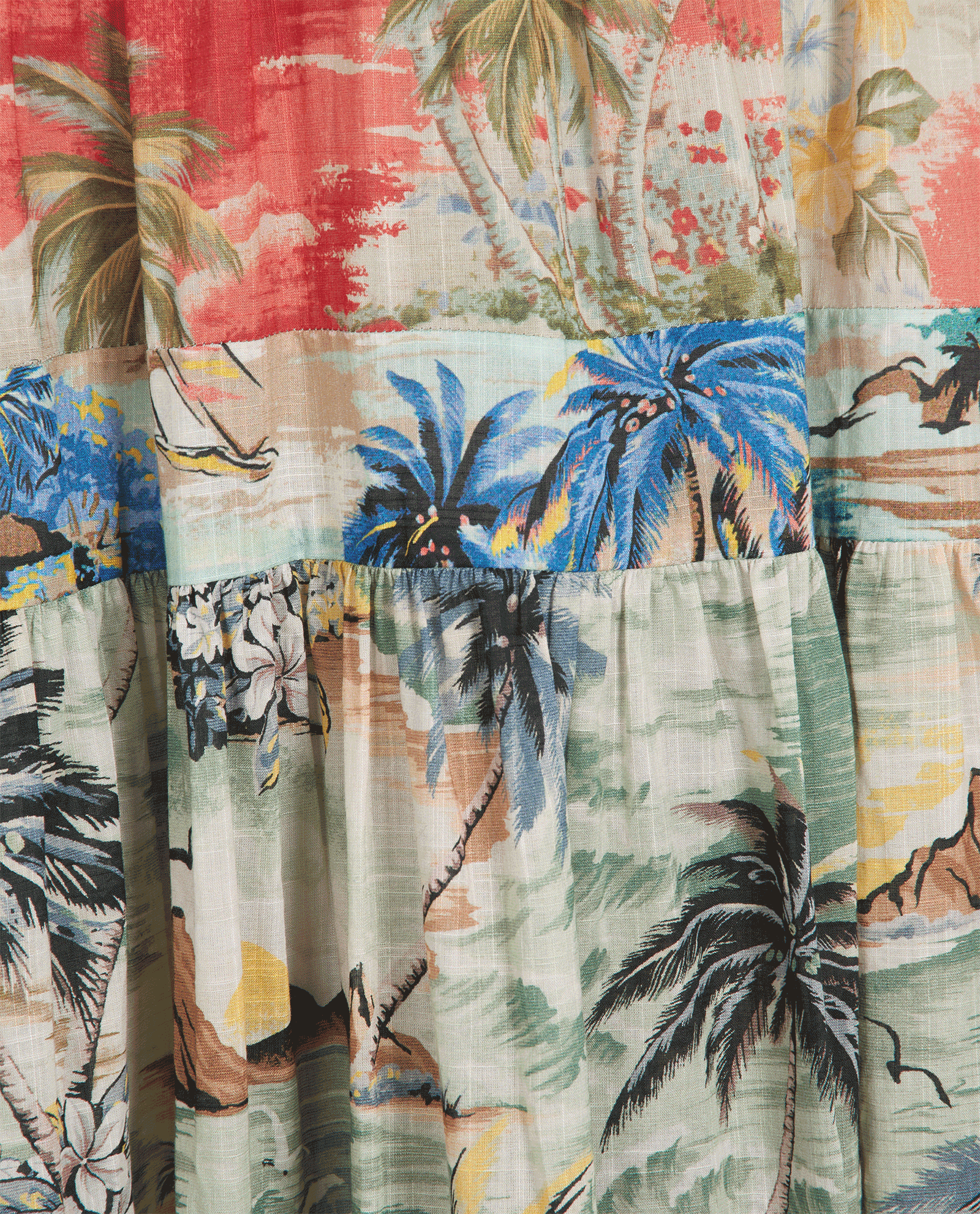 Zimmermann Palm Trees Long Dress, &pound;190, Clothing, Blue/Green/Red, Cotton, Other view