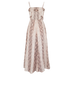 Zimmerman Belttidue Snake Print Dress, £160, Clothing, Beige, Linen, Back view