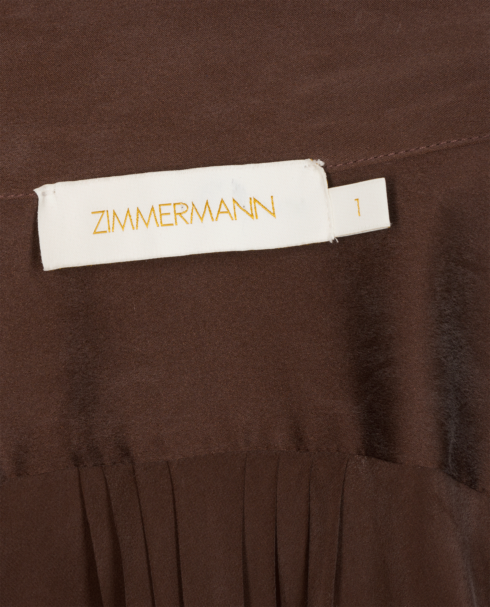 Zimmermann Tie-Neck Belted Dress, &pound;250, Clothing, Brown, Silk, Other view