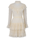 Zimmermann Lace Ruffle Mini Dress With Slip, front view
