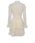 Zimmermann Lace Ruffle Mini Dress With Slip, back view