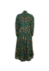 Zimmerman Bird & Floral Printed Tie-Waist Dress, &pound;210, Clothing, Green, Cotton, Front view