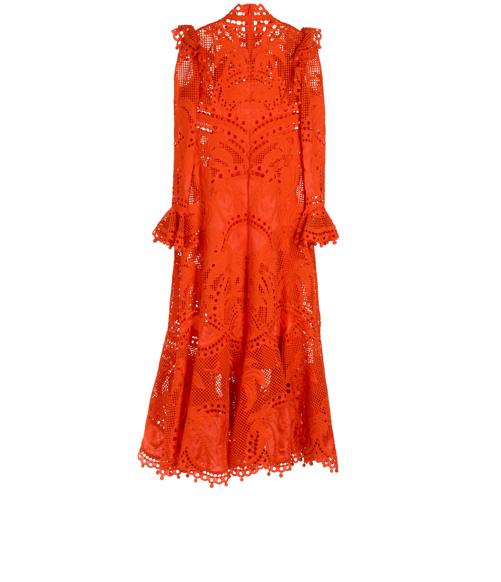 Zimmermann Brightside Palm Gown, &pound;420, Clothing, Orange, Polyester (Polymer)/Silk, Back view