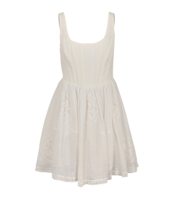 Zimmerman Alight Corset Mini Dress, Linen, White, UK12