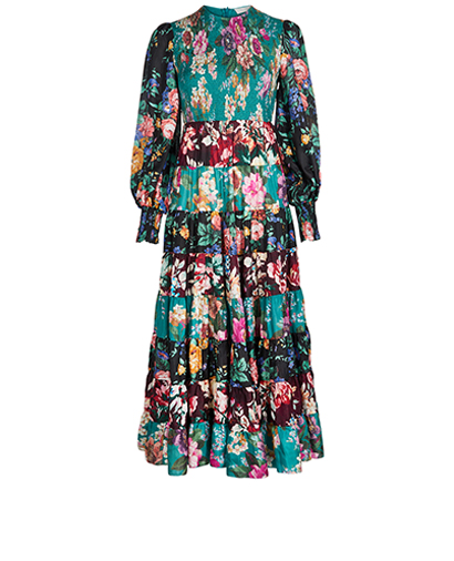 Zimmermann Allia Tiered Floral Maxi Dress, front view